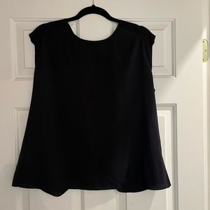 Express: Black Cap Sleeve Top with Open Back
